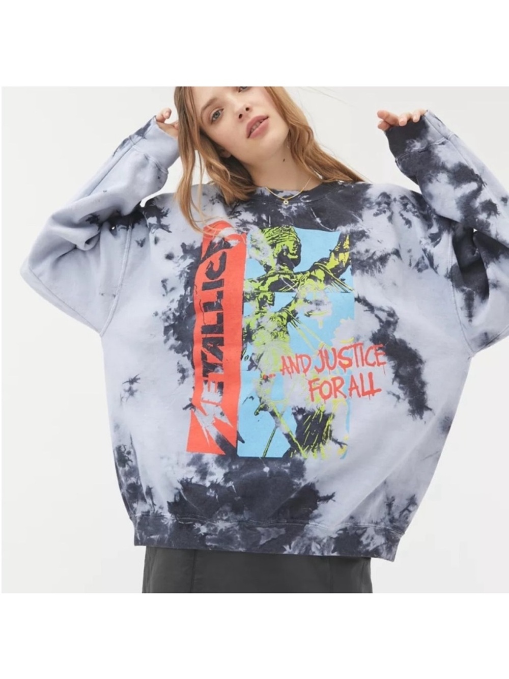 🆕 Metallica …and Justice for All Tie Dye Crewneck